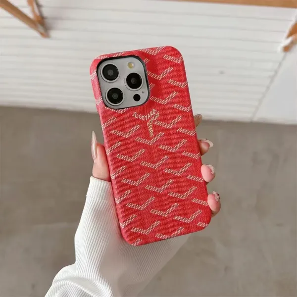 Goyard Saint Louis Pattern Red Phone Case - 1