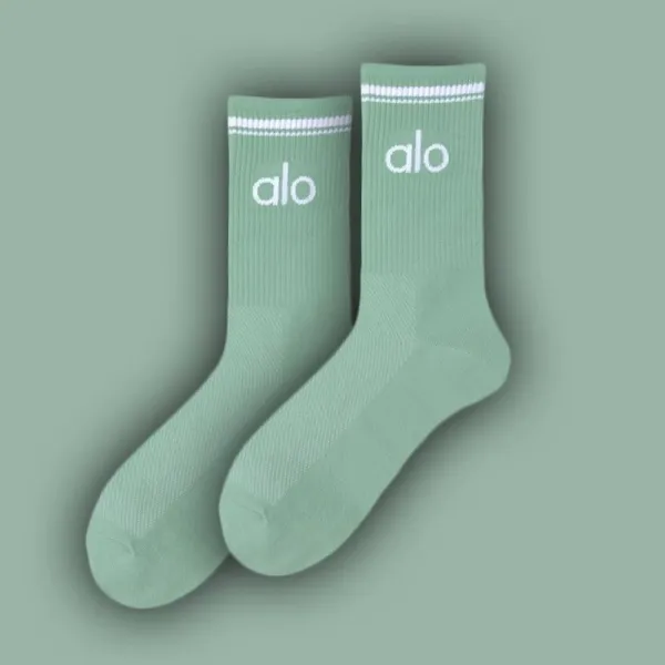 Alo Yoga Logo Socks Mint Green Socks - 1