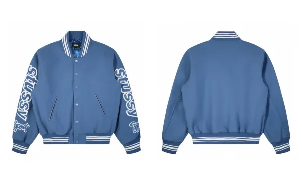 Stüssy Sport Varsity Jacket Blue - 1