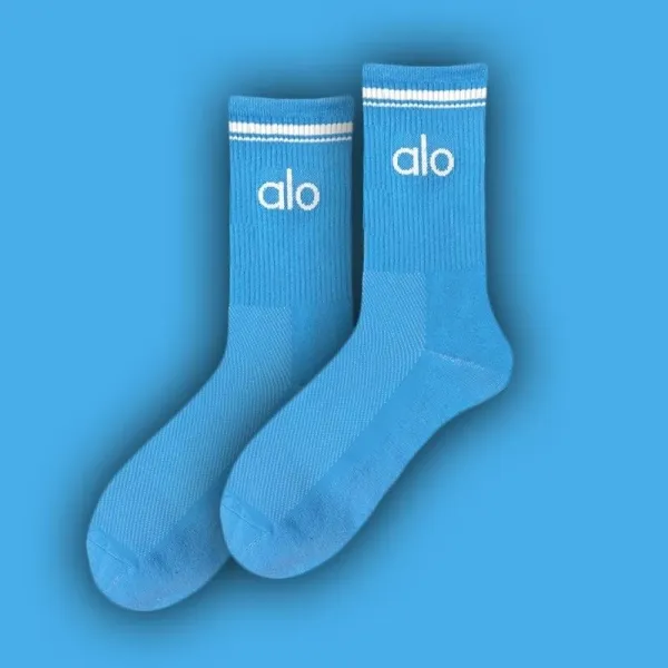 Alo Yoga Classic Logo Socks Blue - 1