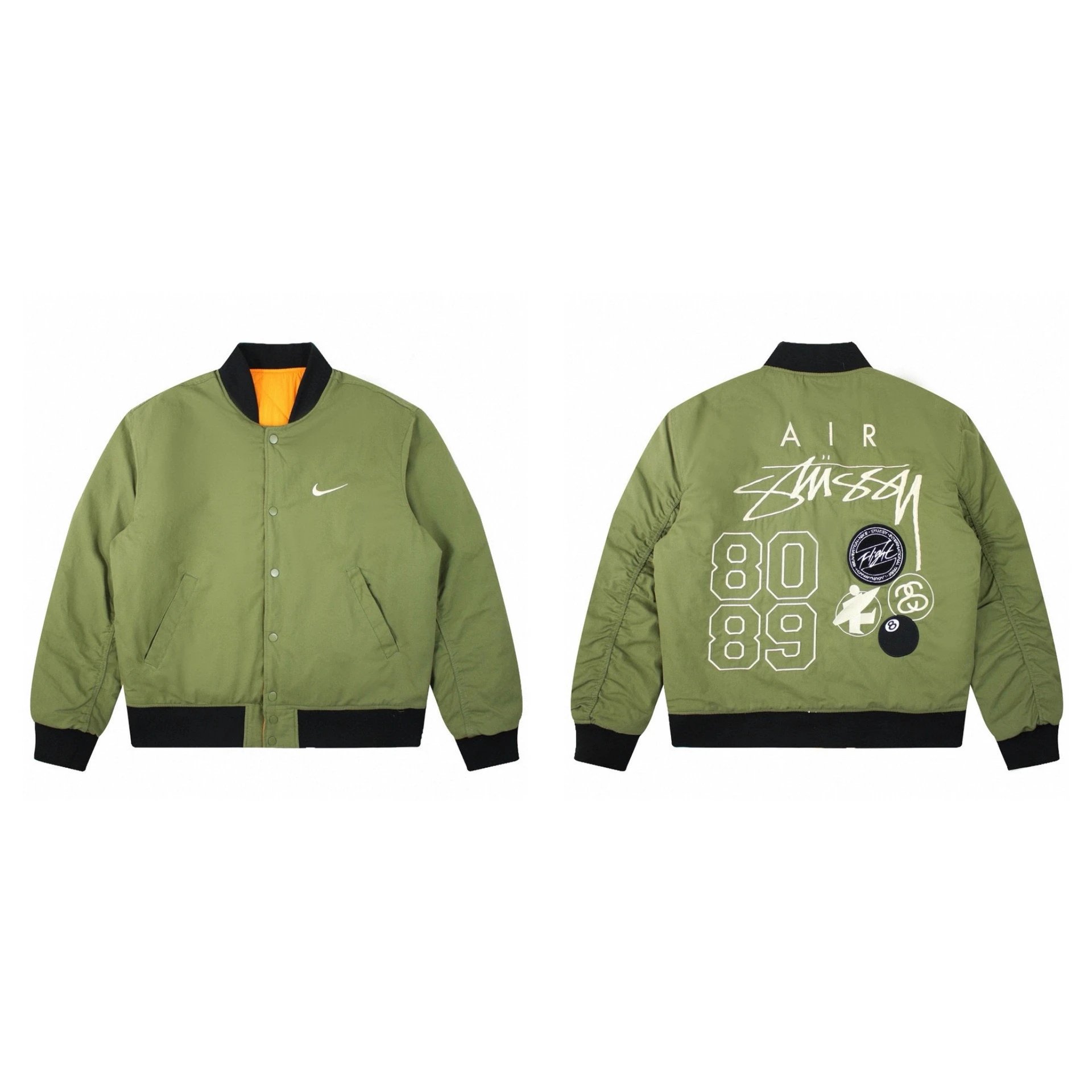 Nike x Stüssy Air Flight Bomber Jacket Army Green - 1