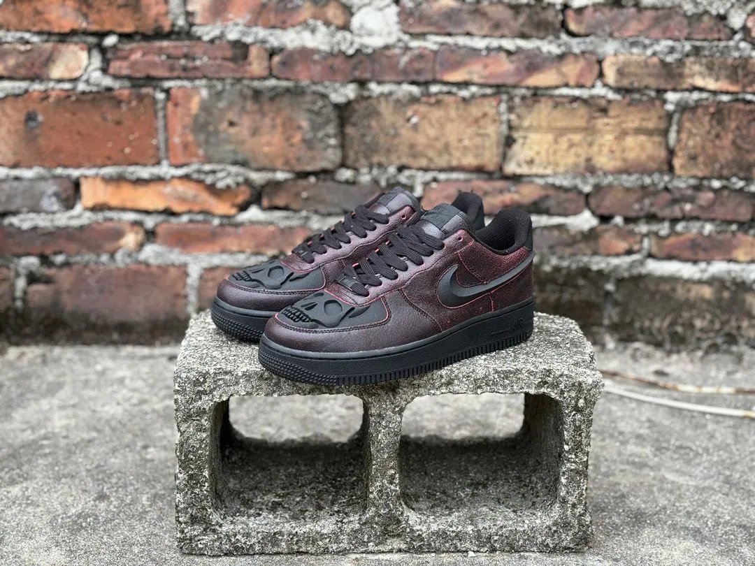 Nike Air Force 1 Black Red Halloween Sneakers