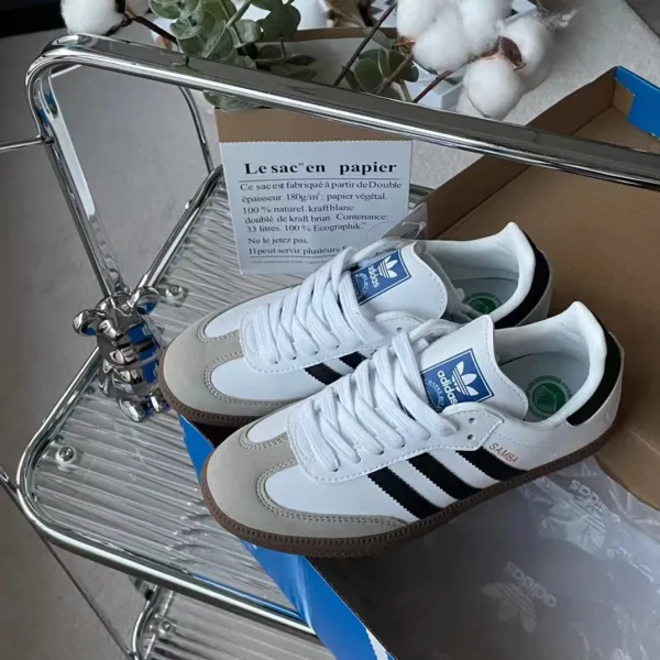 Adidas Samba OG Purple White Green Sneakers - 13