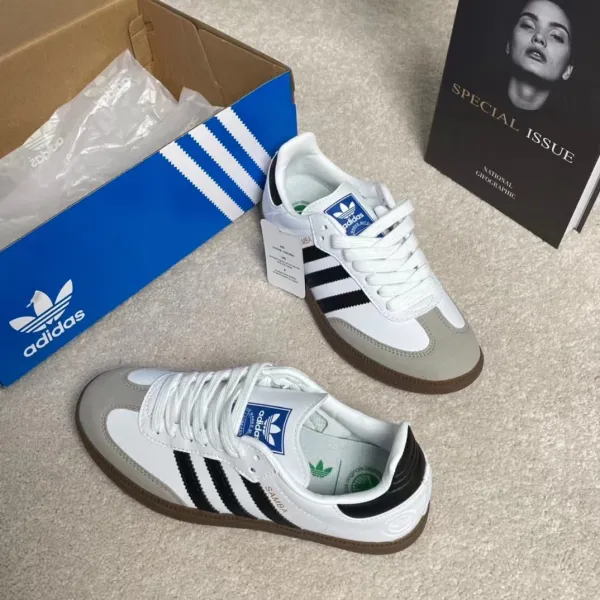 Adidas Samba OG Purple White Green Sneakers - 15
