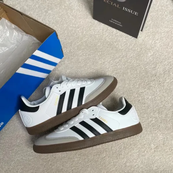 Adidas Samba OG Purple White Green Sneakers - 16