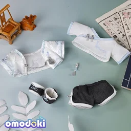 thumbnail for omodoki original 20cm cotton baby doll clothes cloud bard new Chinese baby clothes doll costumes
