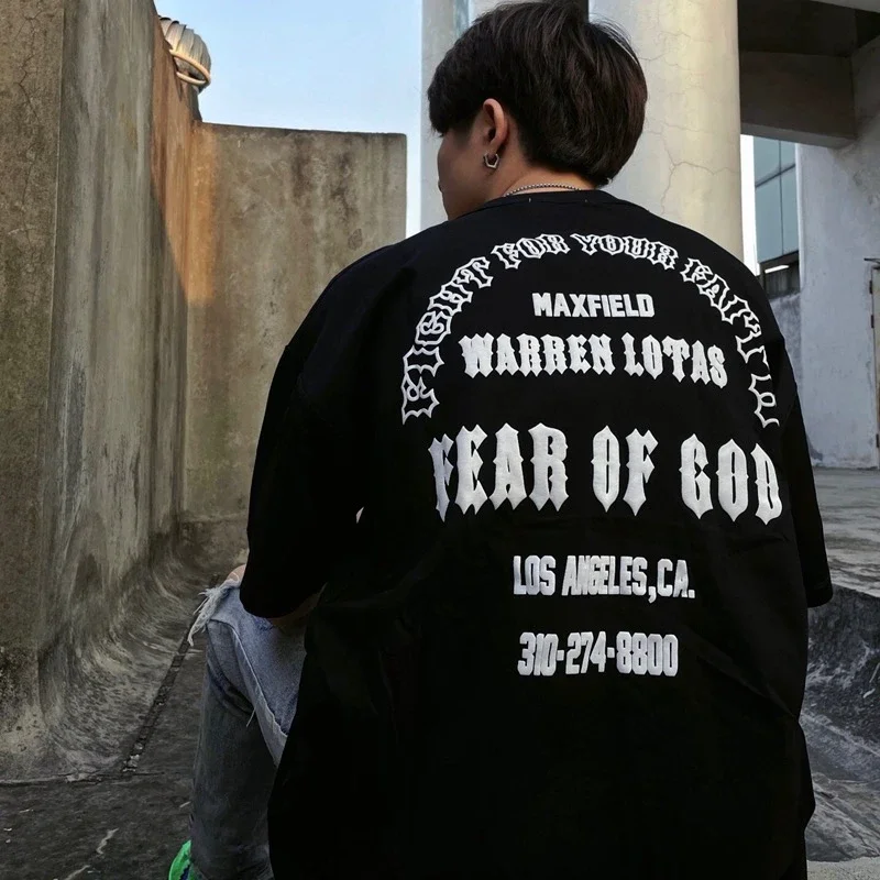 品质保证】FEAR OF GOD FOG圣诞节展会限定男女同款高街潮流宽松短袖T恤