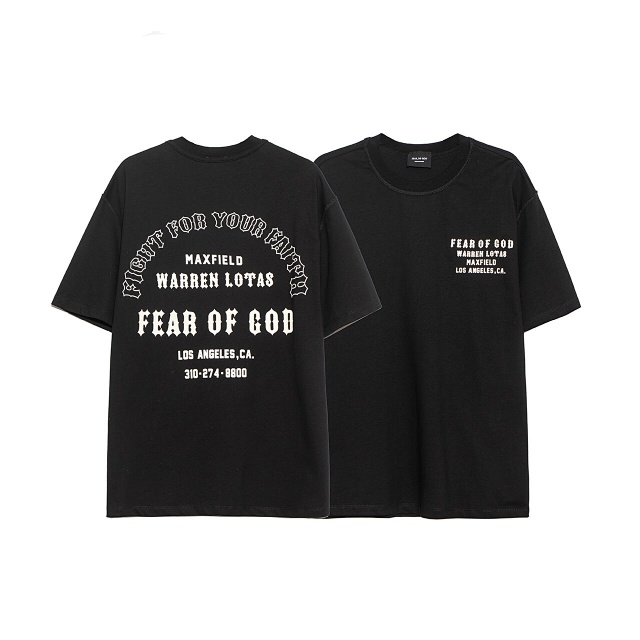 品质保证】FEAR OF GOD FOG圣诞节展会限定男女同款高街潮流宽松短袖T恤