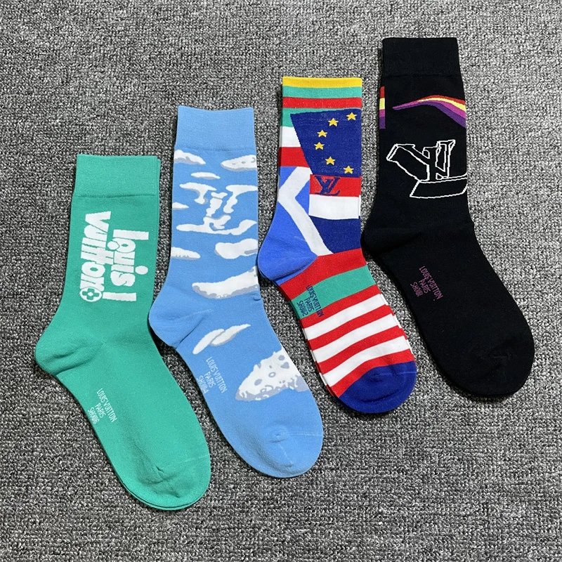 Louis Vuitton Cloud Print Blue Socks - 2