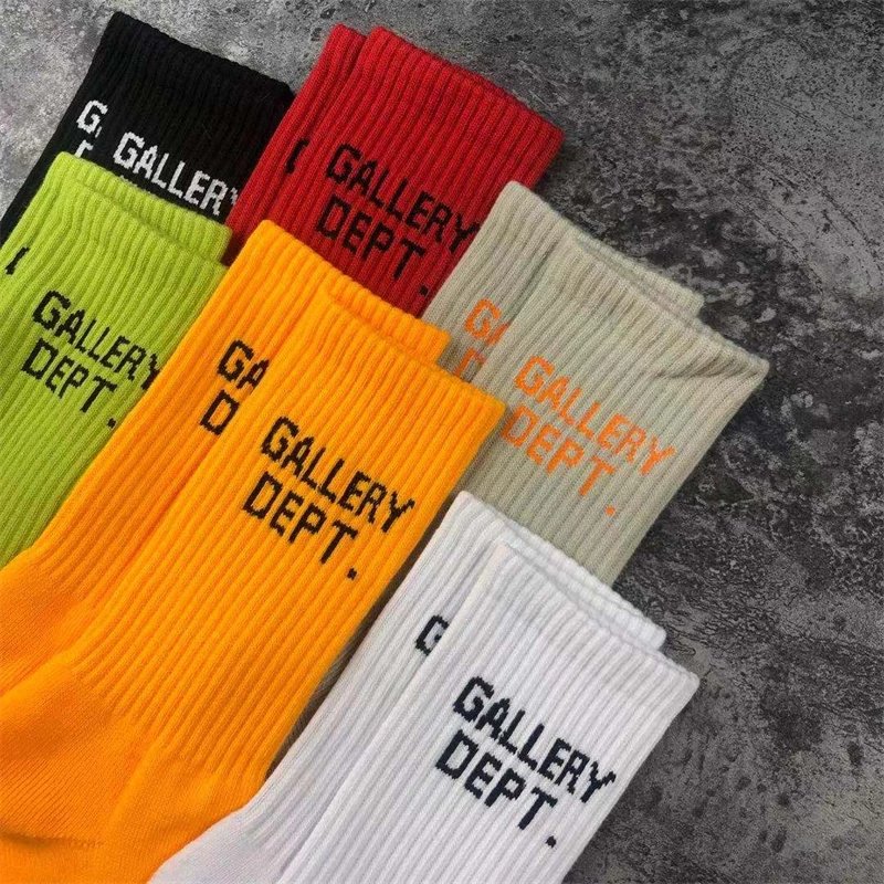 Gallery Dept. Ribbed Crew Sock Yellow Socks - 3
