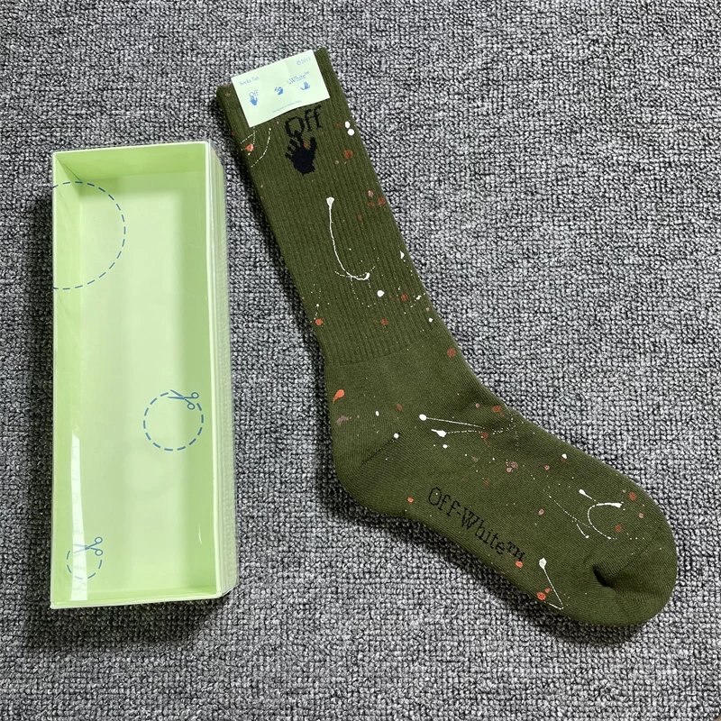 Off-White Tie-Dye Socks Green - 10