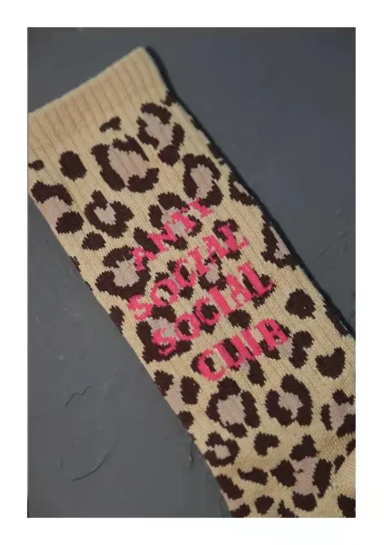 Anti Social Social Club Leopard Print Socks - 6