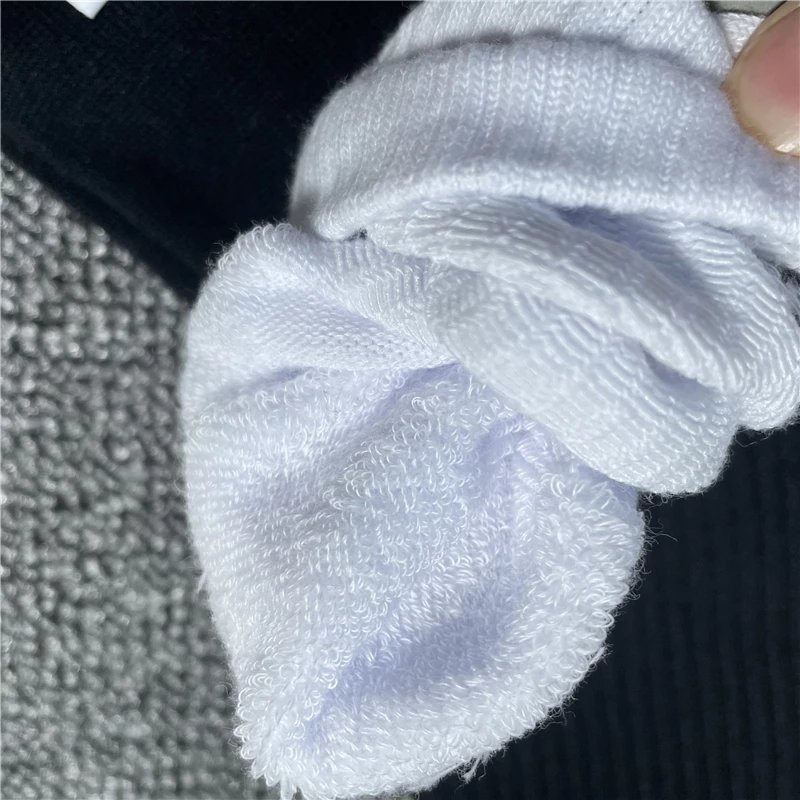 Balenciaga Logo Ribbed Crew Socks White - 5