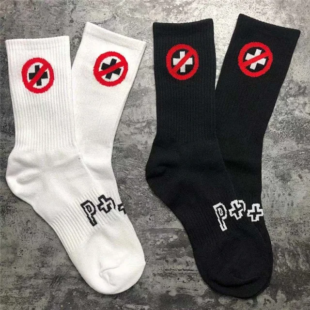 Unbranded Socks Ribbed crew with P+F and crossed-circle graphics product detail image 1