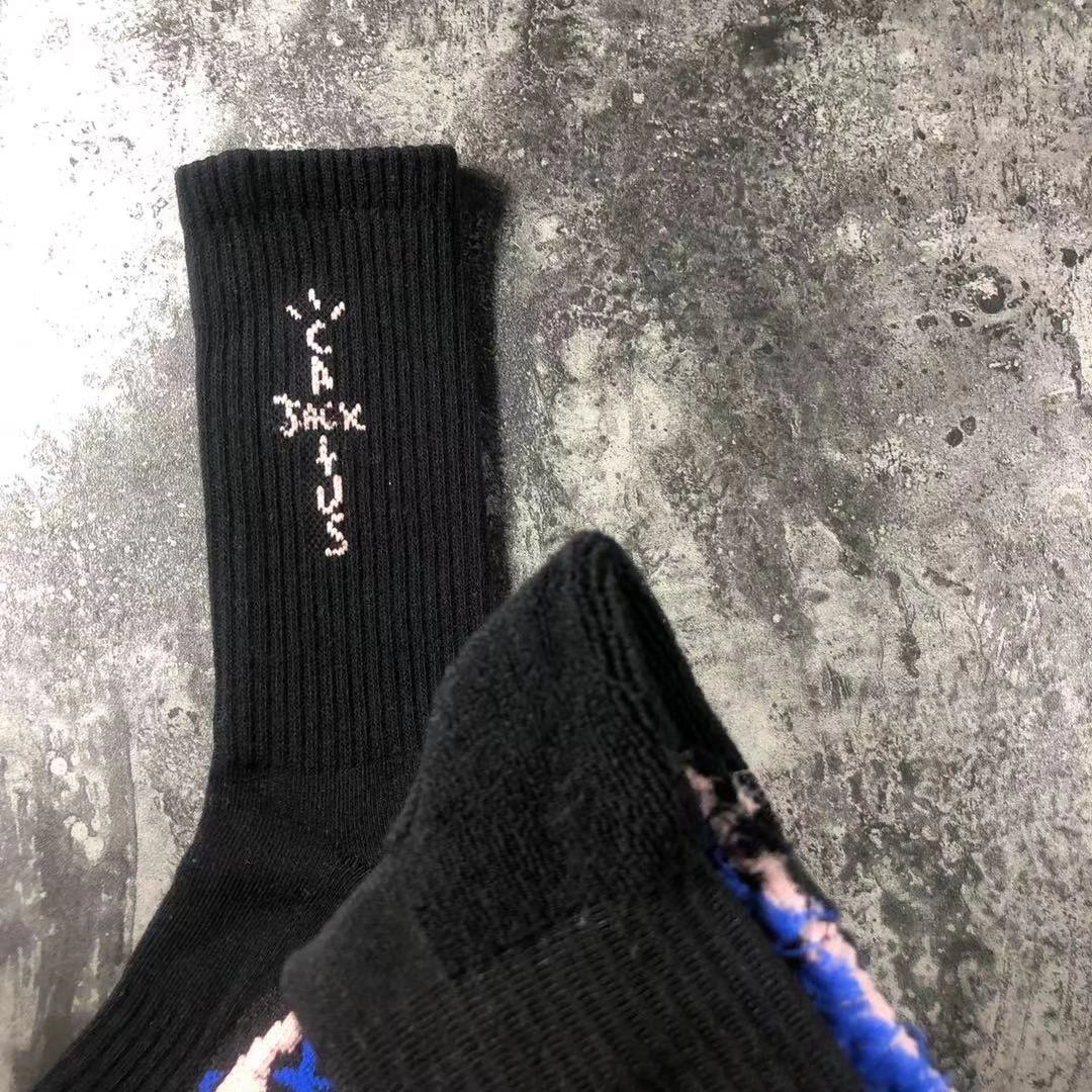 Cactus Jack Logo Socks Blue - 8