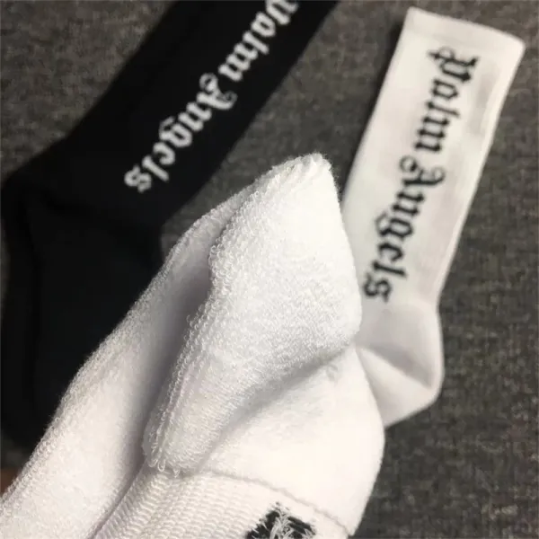 Palm Angels Logo Socks Black - 3