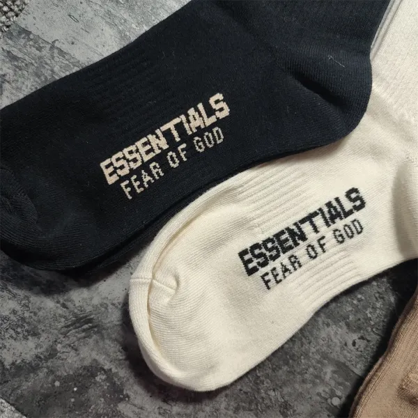 Fear of God Essentials 1977 Logo Socks Gray - 3