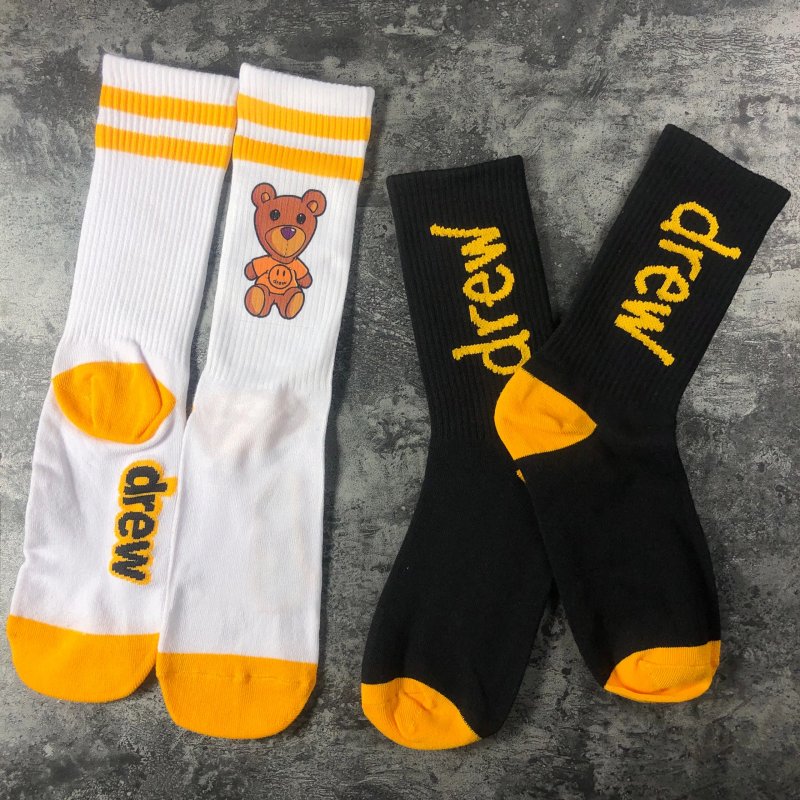 21ss Drew letter bear socks