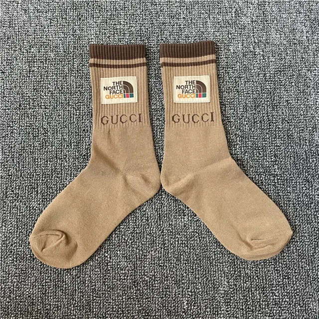 Gucci Socks Striped crew with cartoon character embroidery product detail image 5