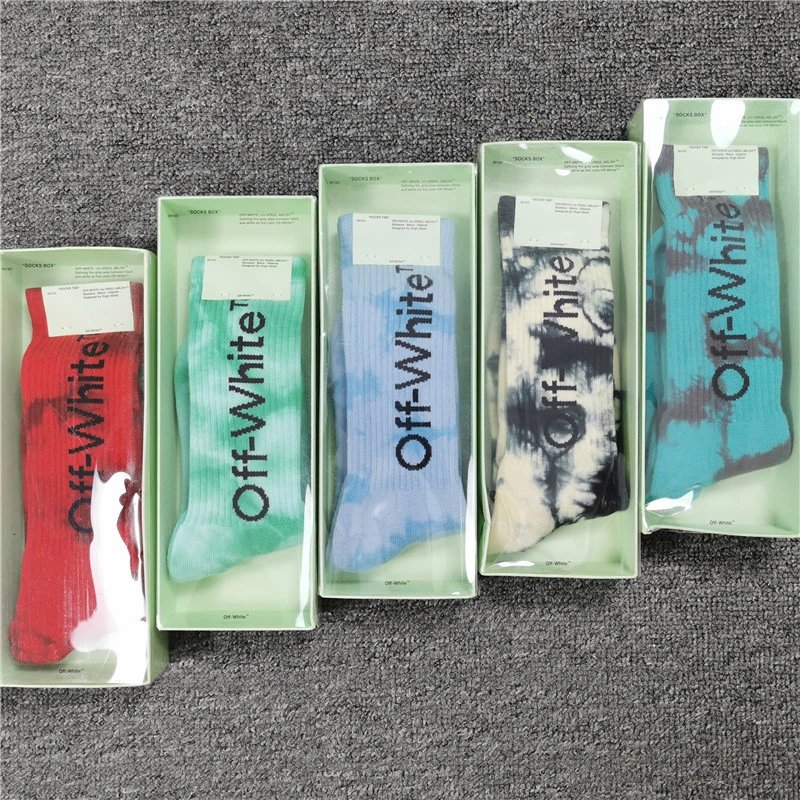 Off-White Tie-Dye Socks Green - 3