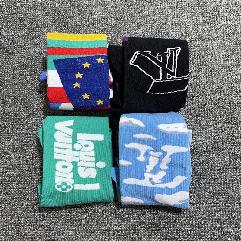 Louis Vuitton Cloud Print Blue Socks - 3