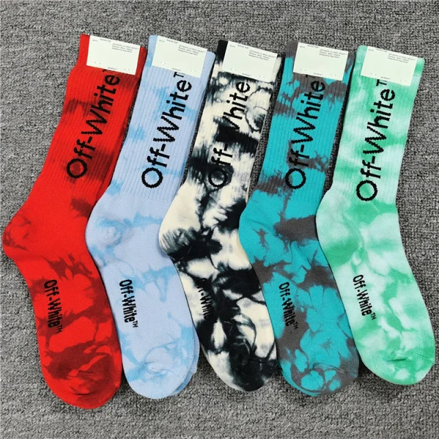 Off-White Socks Tie-Dye Logo Crew product detail image 1
