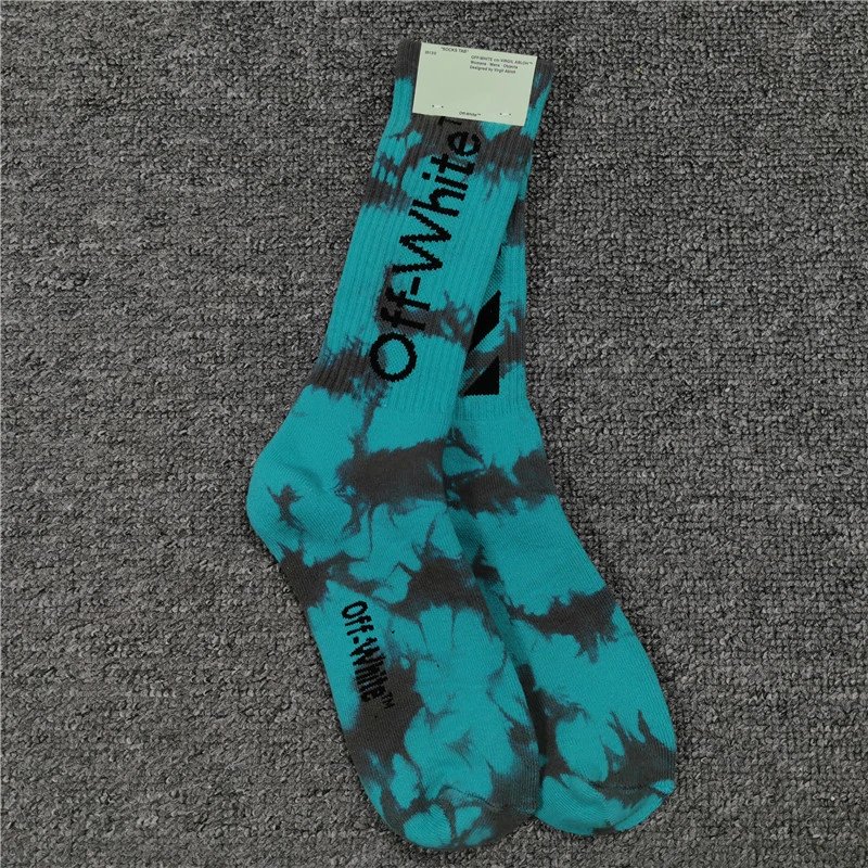 Off-White Tie-Dye Socks Green - 9