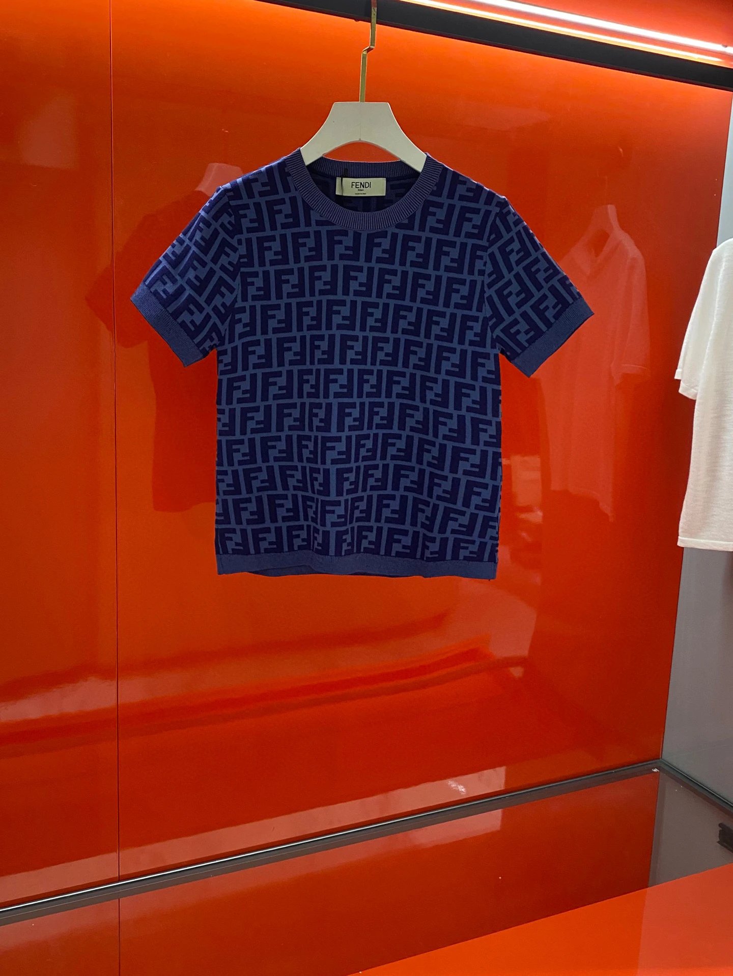 【 Cut Code Clearance Welfare 】 2025 Spring/Summer Collection Classic FF Letter Inlaid Women's Knitted Short sleeved T-shirt 3215