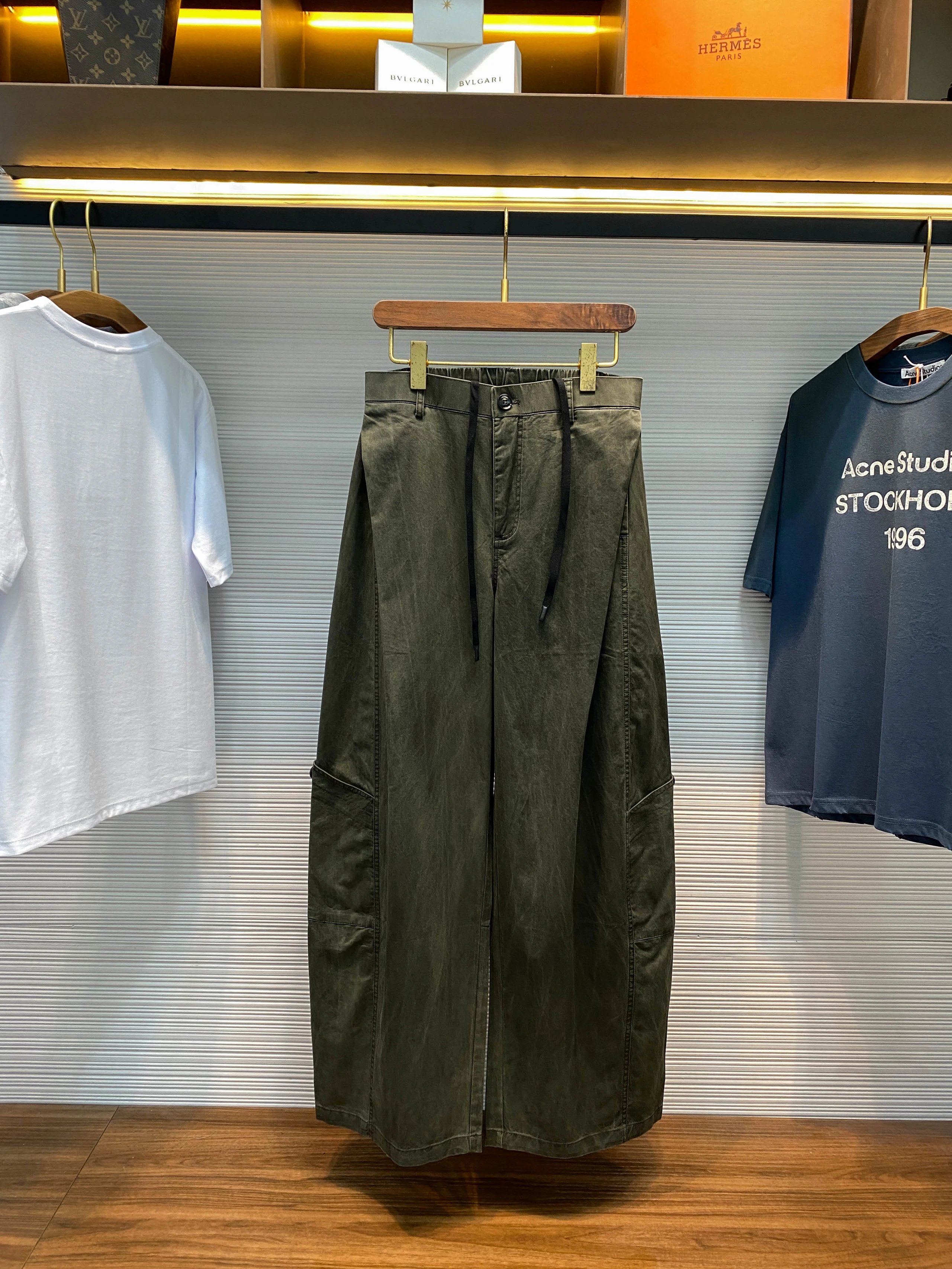 2026 Spring/Summer New Arrival Men's Fashion 3D Pleated Cargo Pocket Casual Wide-Leg Trousers [Y09]