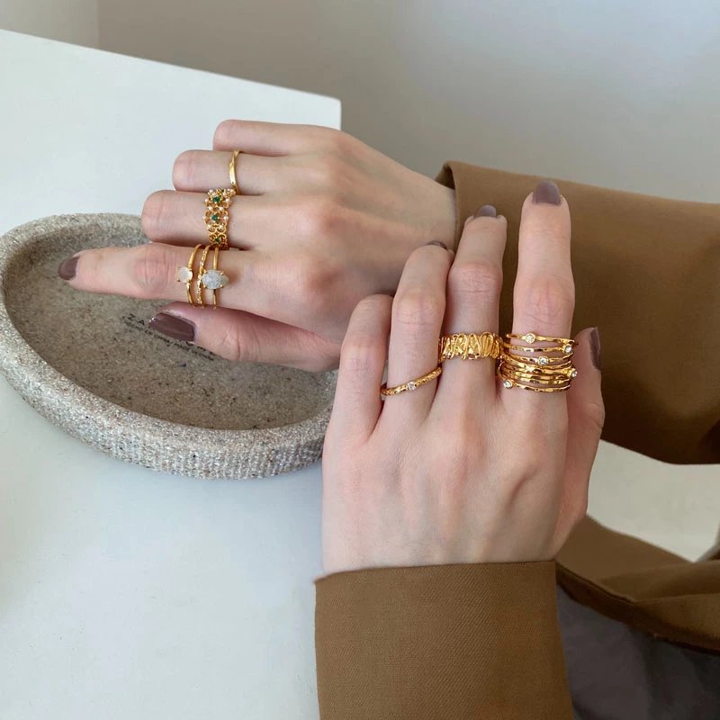 French winding multi-layered ring! So beautiful! It looks great when worn alone or stacked!