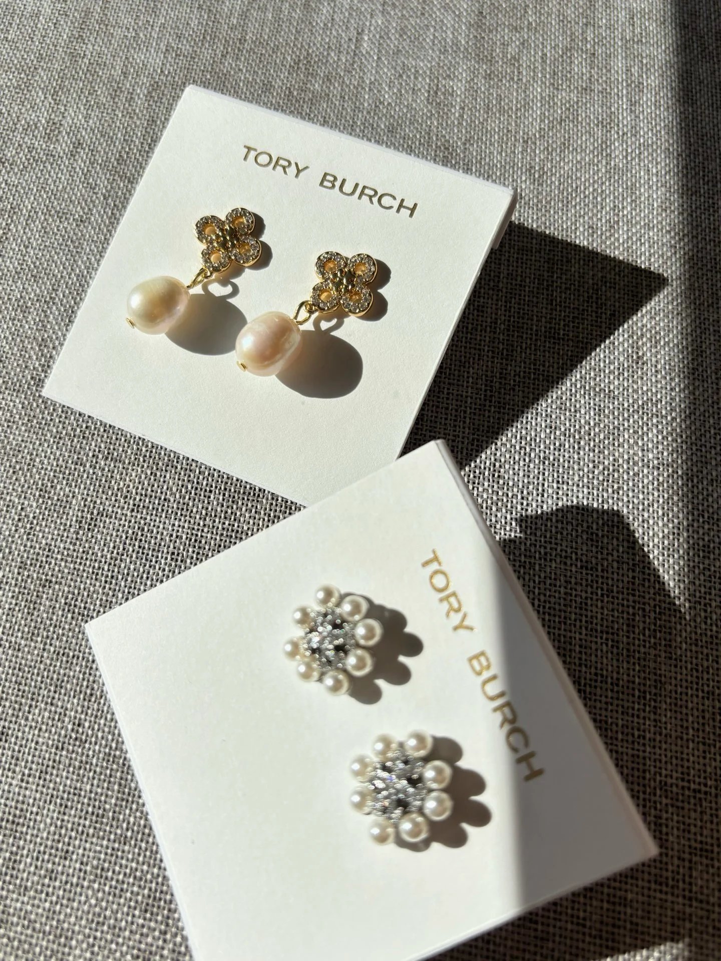 Pearl and Diamond Stud Earrings/Four-leaf Clover Pearl Earrings