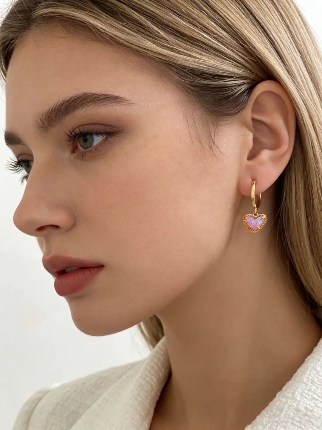 Star's same style Ke*dra Scott love opal earrings