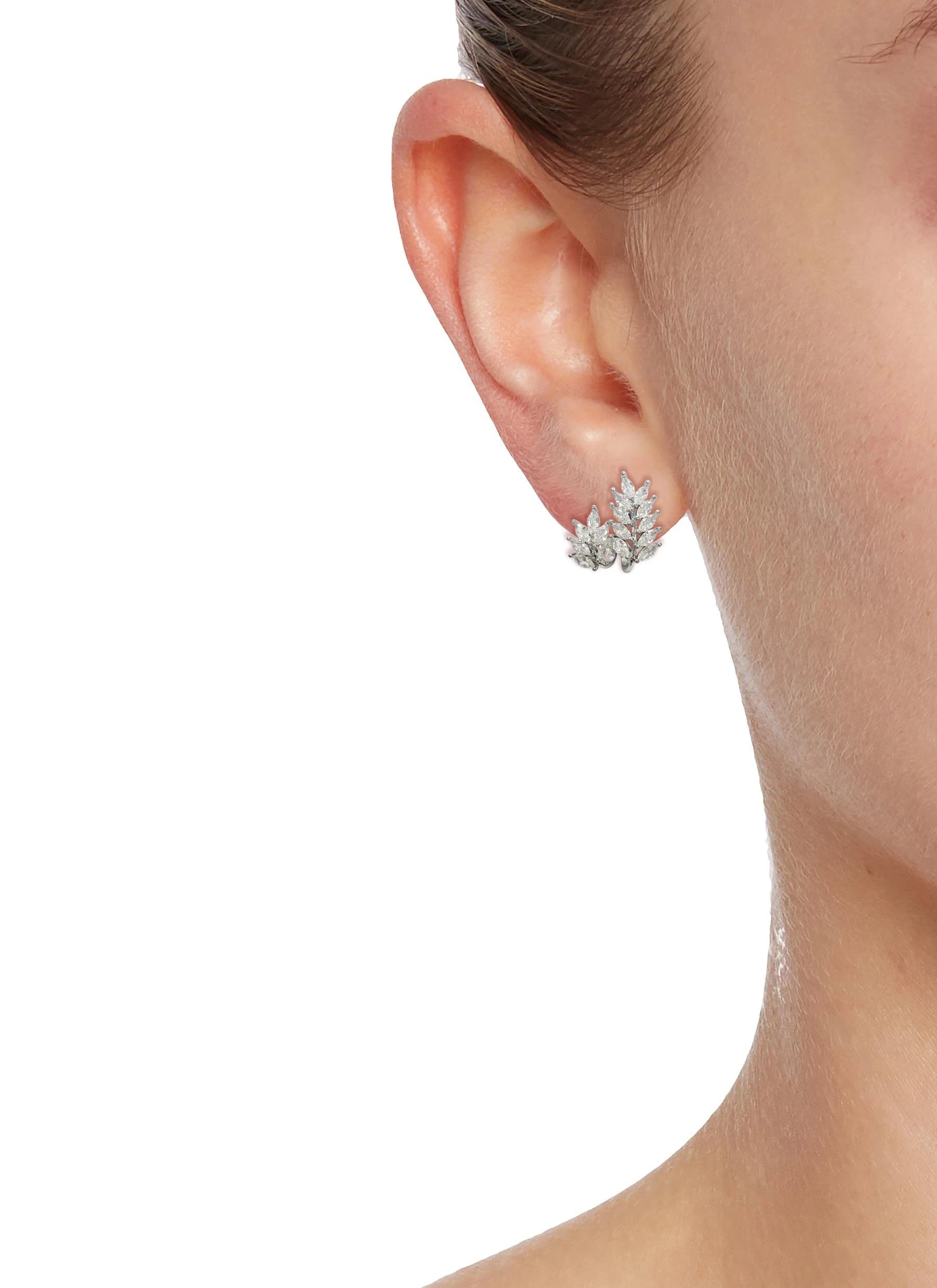 Foreign trade last order! Wheat earrings with diamonds