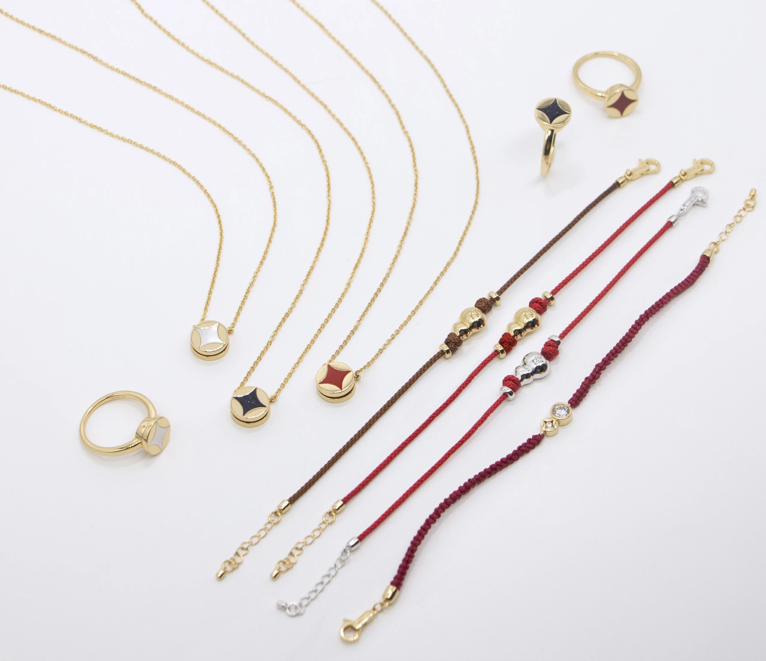[Wednesday 8pm Welfare Flash Sale] 2026 Cute New Year Series Money Rolling Necklace & Ring & Money Rolling Red Rope Bracelet & Gourd Bracelet & Persimmon Ruyi Earrings & Persimmon Ruyi Necklace