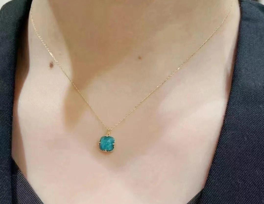 Japanese niche agete same style turquoise necklace and earrings