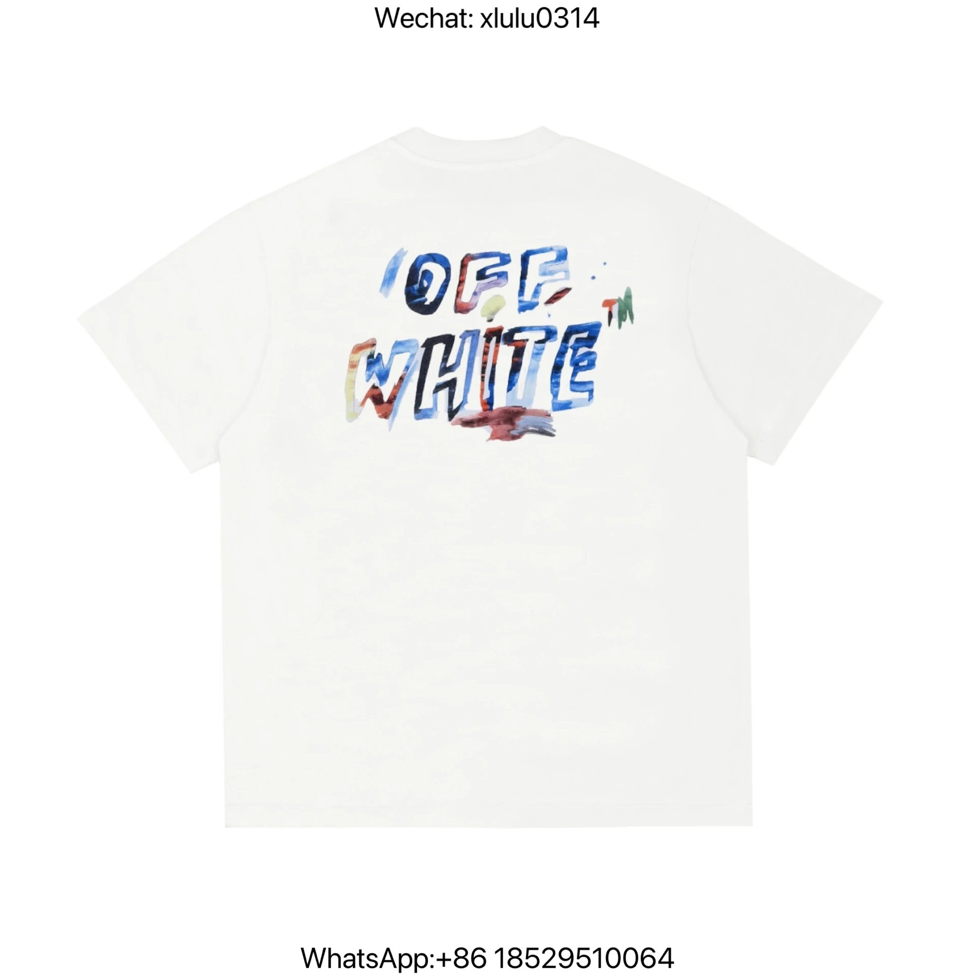 Off-White T-shirt Watercolor Logo White