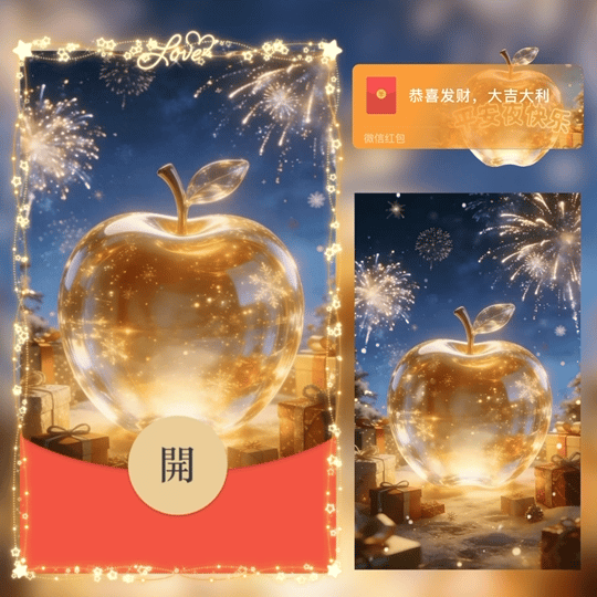 平安夜快乐/圣诞节/平安果/ln红包封面皮肤