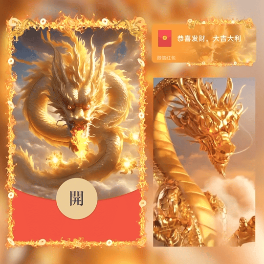 【红包封面】金龙飞天/新版动态/LM