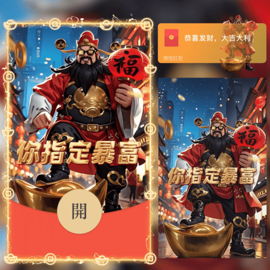 【红包封面】你指定暴富/发财财神/LN
