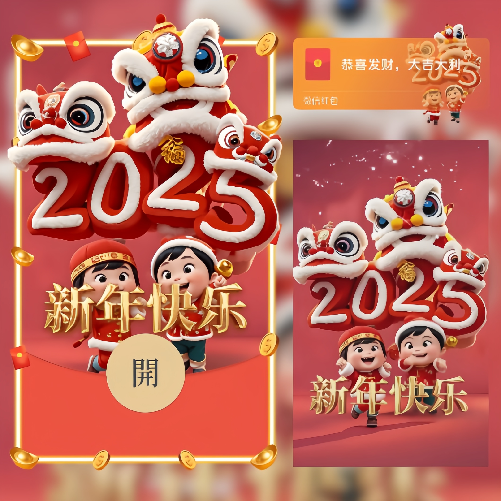 【红包封面】2025新年快乐/LN