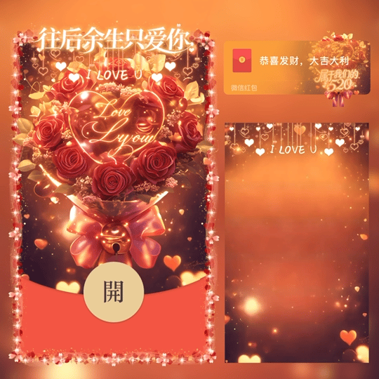 属于我们的520/我爱你/新版动态红包封面皮肤