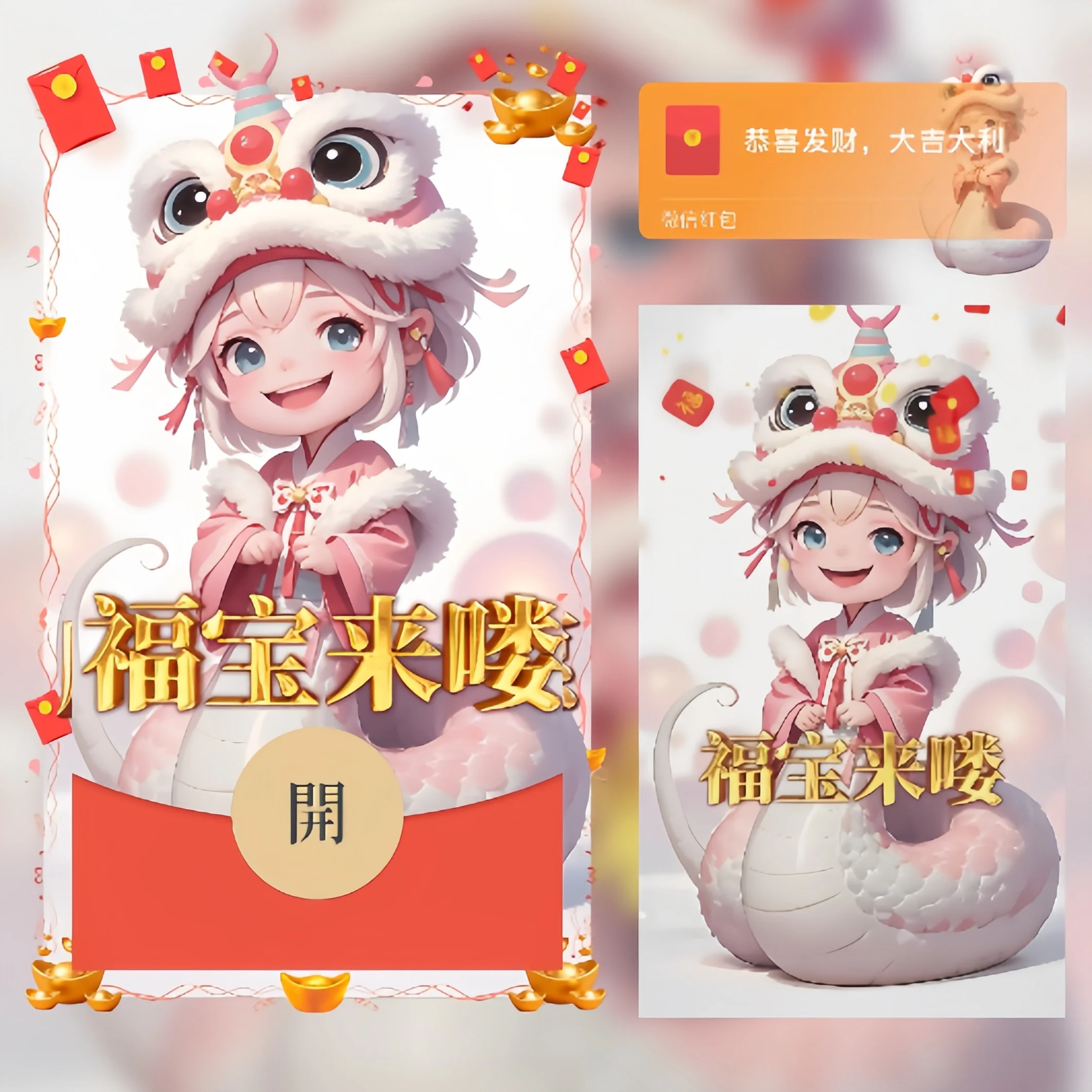 【卡密兑换】微信红包封面『福宝来喽』官方卡密丨端内兑换丨24小时自助提卡！