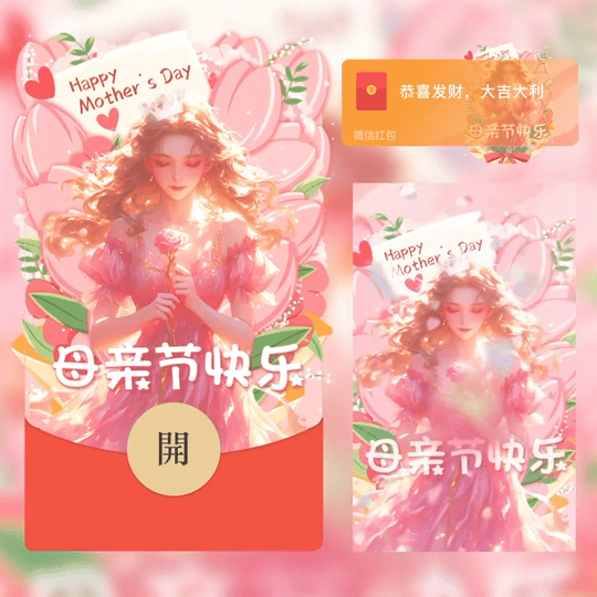 妈妈/母亲节快乐/动态/LM红包封面皮肤