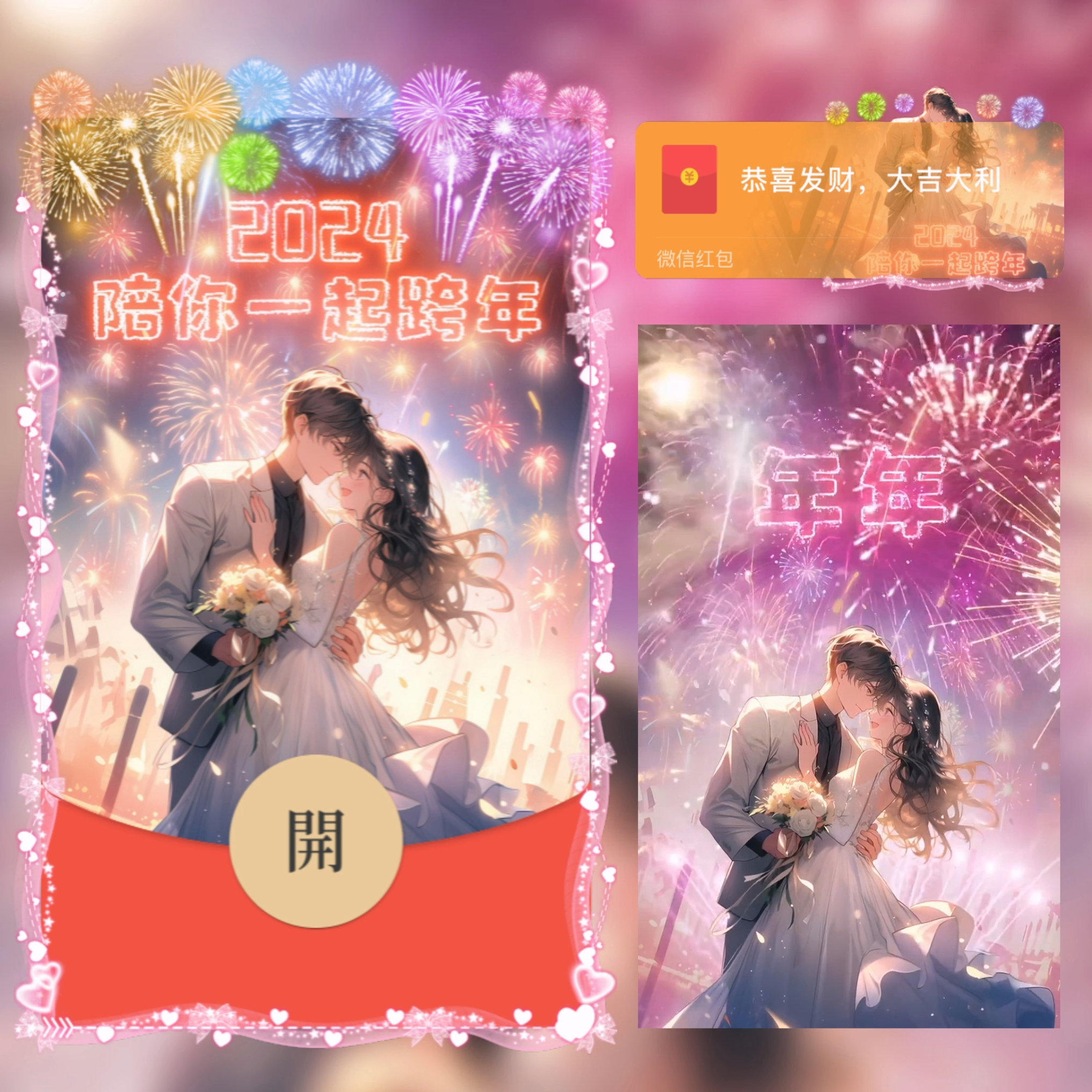 【红包封面】2024陪你一起跨年