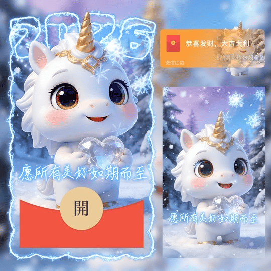 愿所有美好如期而至/2026马年大吉/新年快乐/LM红包封面皮肤