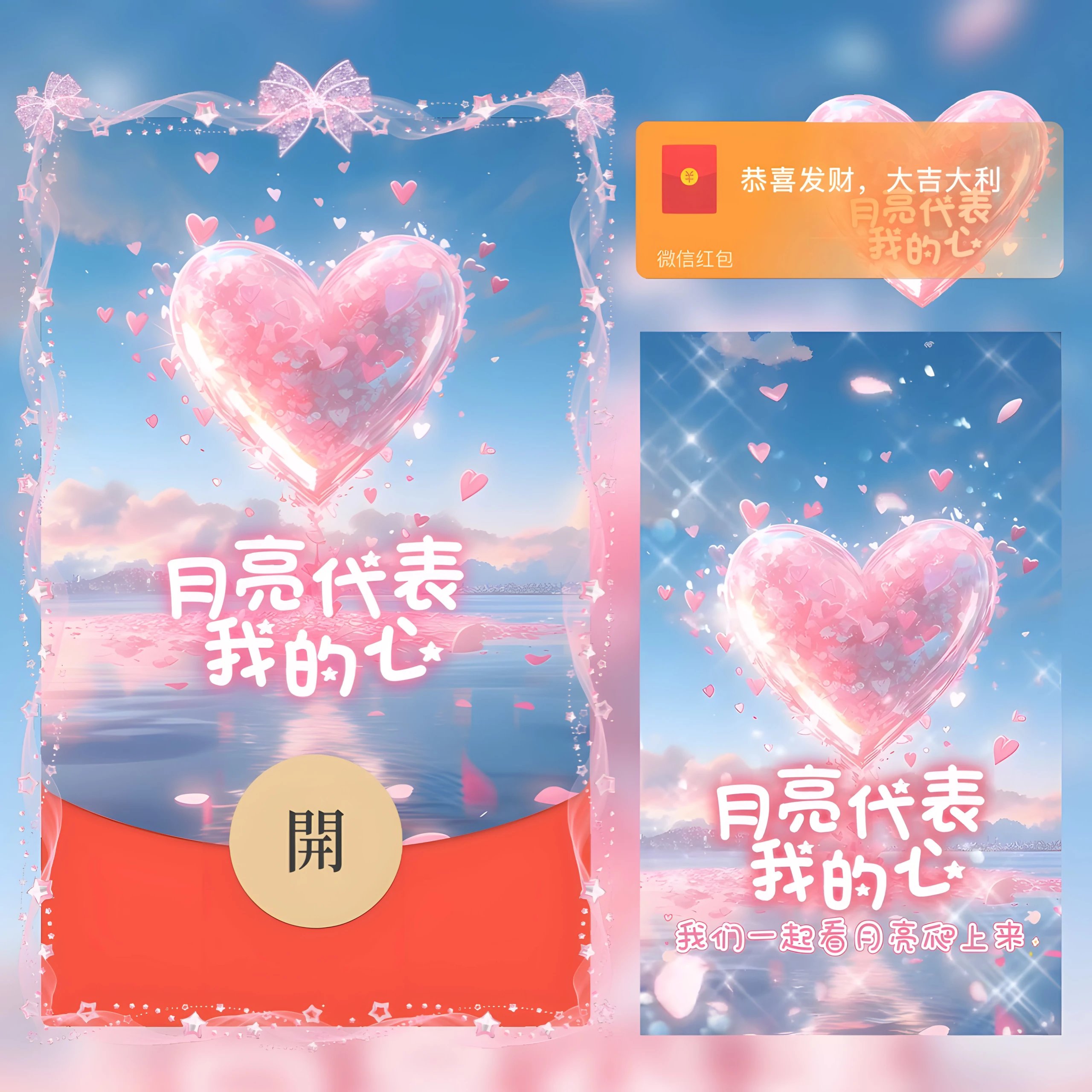 【红包封面】月亮代表我的心/中秋节快乐/LM