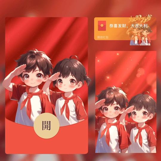 10.1国庆节快乐/祖国万岁/LM红包封面皮肤