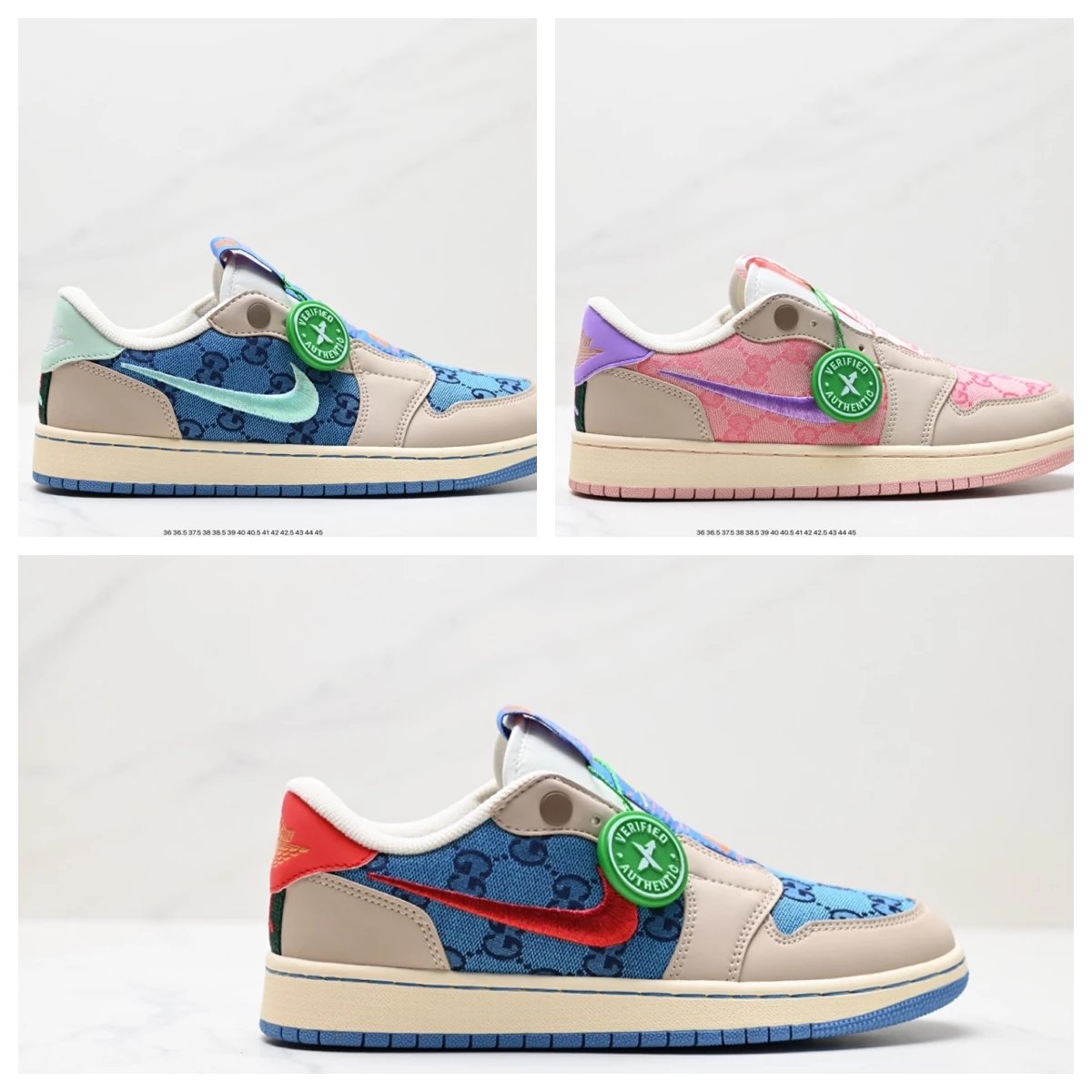 Nike Air Jordan 1 Retro Low Slip Sneakers Multi-color