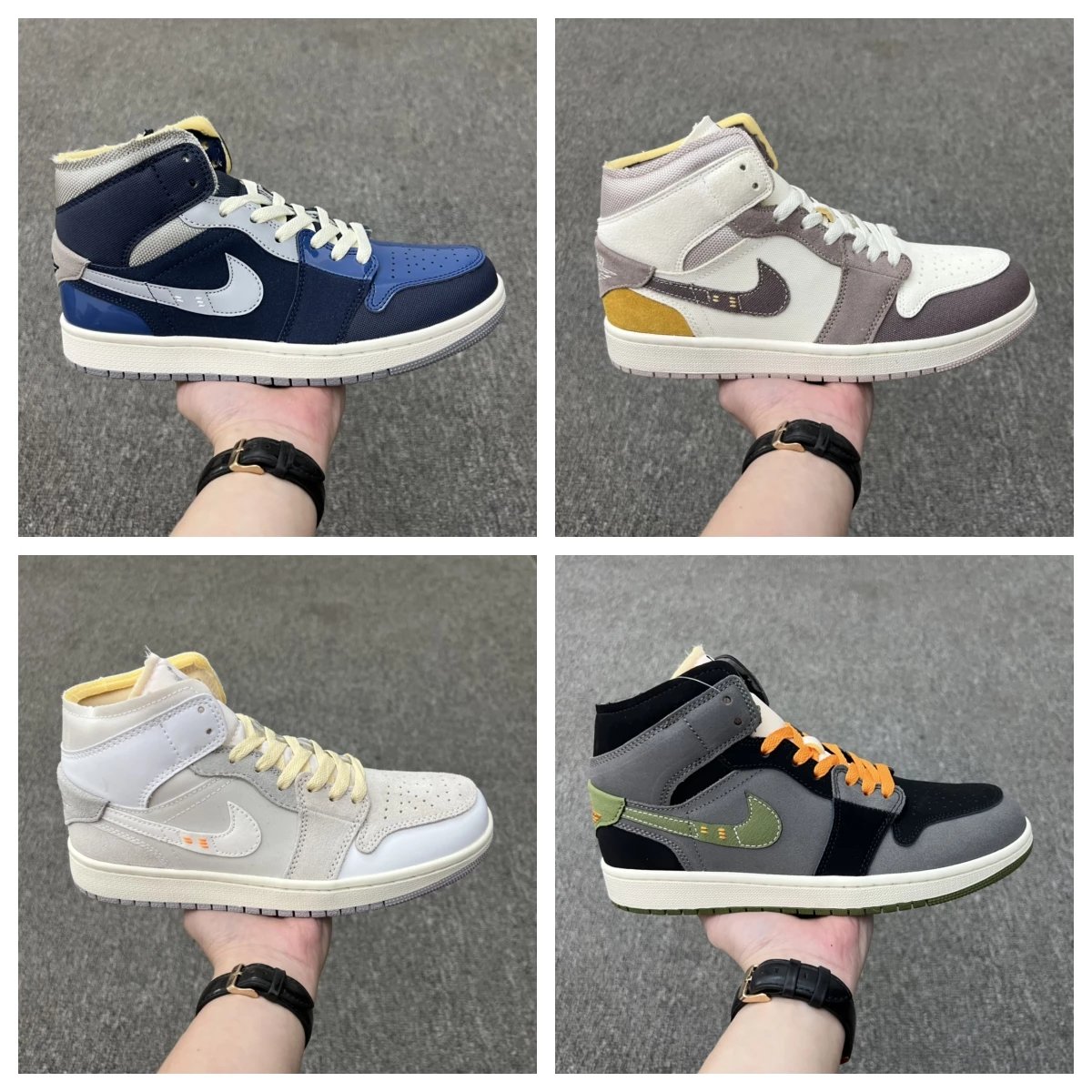 Nike Air Jordan 1 Mid Basketball Shoes Multi-color