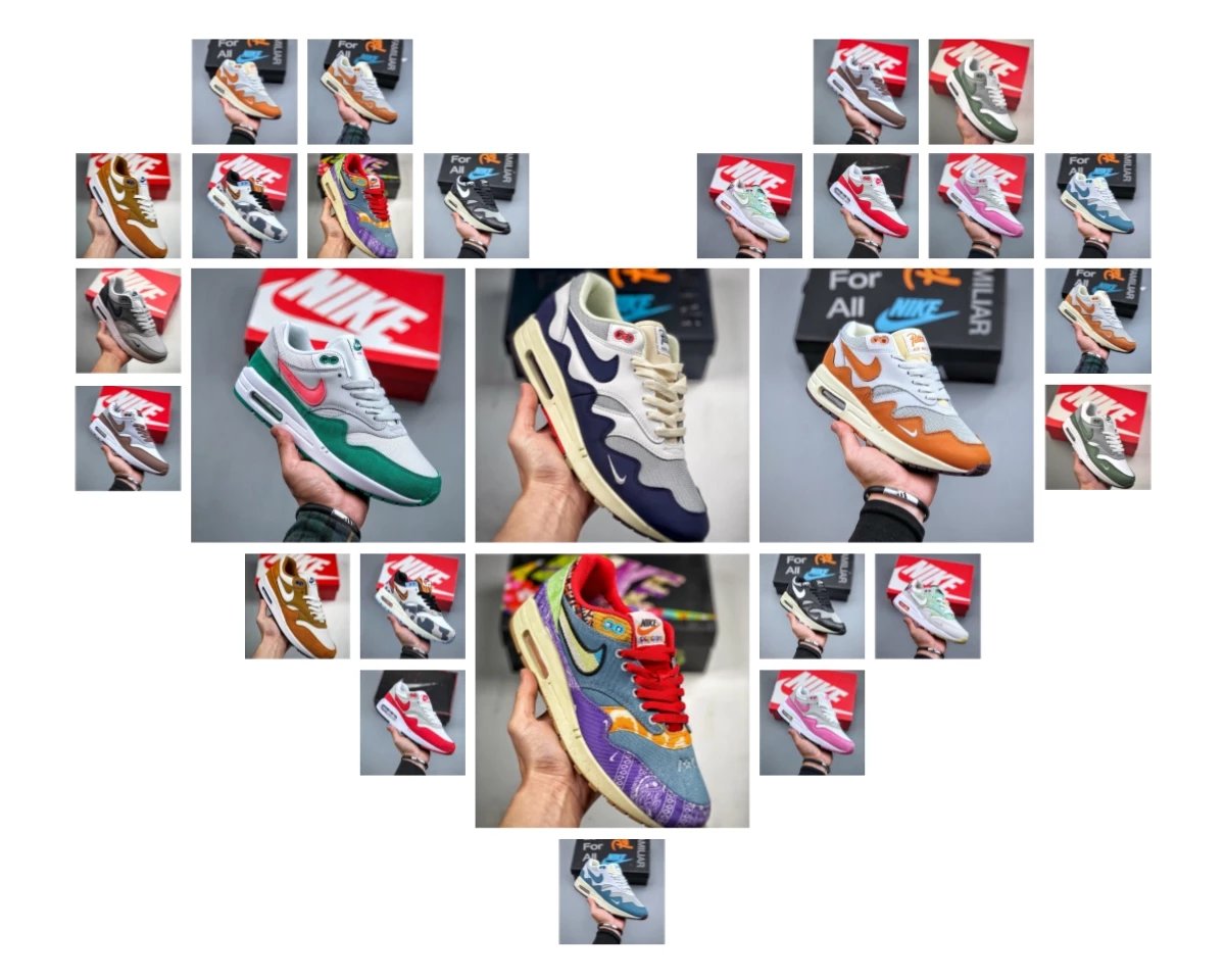 Patta x Nike Air Max 1 Multi Color Running Sneakers